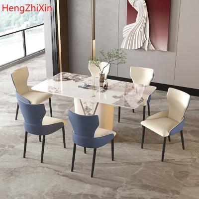 China Para adjustable modern comedor muebles italian dining table (other) set 6 seater rectangular agglomerated stone dining table for sale