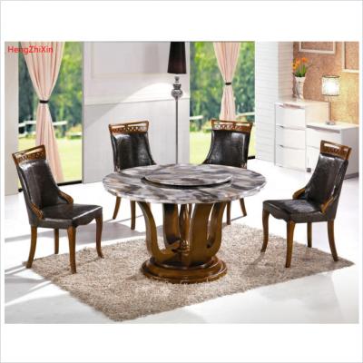 China (Other) Adjustable Modern Solid Wood Base High End Marble Swivel Dining Chair And 6 Chair Dining Room Furniture for sale