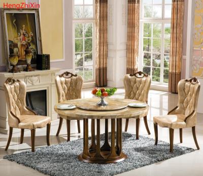 China Adjustable Modern Nordic Round Dinners (Others) Dining Table Revolving Chairs Set Dining Room Furniture for sale