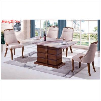 China Wooden Dining Table and Chair Set (Other) Adjustable Rectangular Dining Table for Formal Dining Room High Quality 6 Set for sale