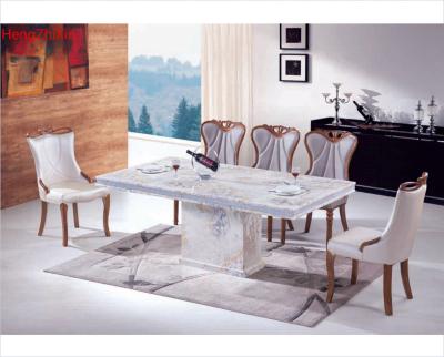 China (Other)Adjustable Luxury Nordic Marble Dining Table Crafted Comedor Mesa Scam Sillas Dining Table Set 8 Seater for sale