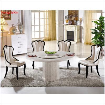 China Modern Popular Customizable Furniture Marble Dining Table (Other) Adjustable Set Dining Furniture 6 Seats for sale