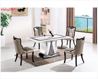 China Nordic adjustable modern popular marble mesa comedor design lujo dining room sets 6 chairs table furniture luxury for sale