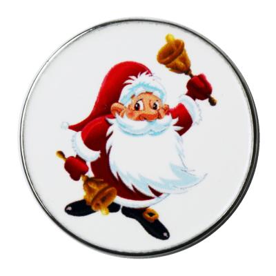 China For Custom Line Marker Metal Enamel Golf Ball Sports Christmas Steel Golf Ball Marker for sale