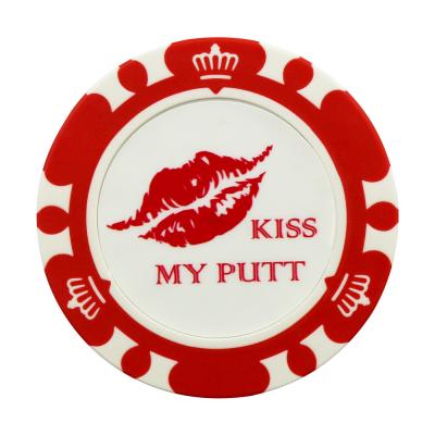 China For Golf Sports Soft Enamel Golf Poker Chip With Ball Marker For Golf Sports for sale