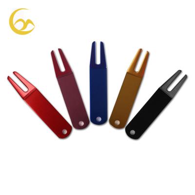 China For Golf Sports Logo Printed Golf Digging Tool Black Metal Golf Digging Repair Bulk Tool for sale