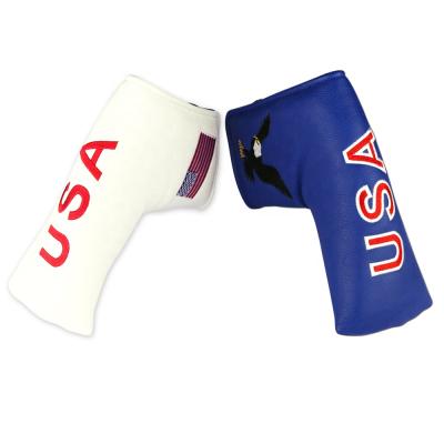 China To Protect Golf Club Golf Putter Cover Golf Club Head Covers Magnetic PU Blade Headcover Leather Putter for sale