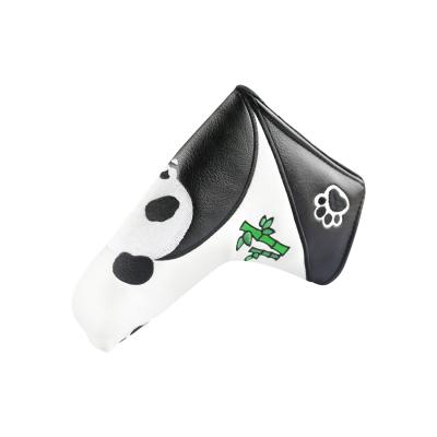 China To Protect Golf Club Golf Putter Cover Panda Animal PU Leather Golf Club Head Cover For Blade Club for sale