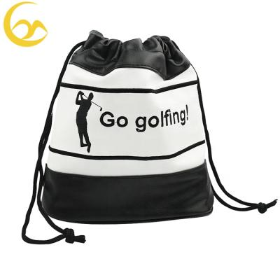 China Leather Golf Accessories Ball Bags Golf Pouch PU Golf Bag Bulk Storage Pouch Golf Storage Bag for sale