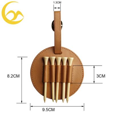 China PU Leather Golf Tee Holder Golf Tee Holder Hook Ball Holder Belt Clip and Tee Holder Bag Tag for sale