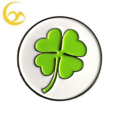 China Wholesale Unique Durable Metal Clover Golf Ball Marker for sale