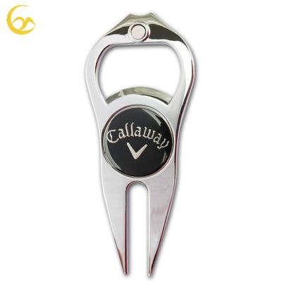 China Zinc Alloy Metal Golf Bottle Opener Magnetic Digging Tool for sale