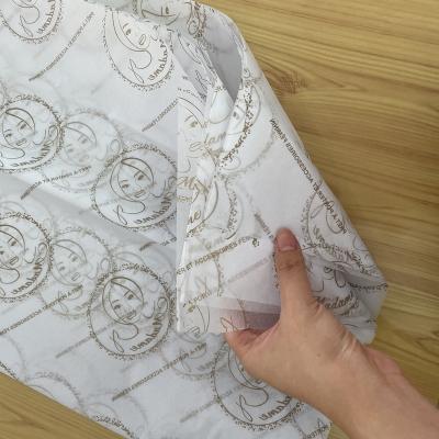 China Custom Printed Gift Tissue Paper Clothing Logo Anti Curl Wrapping Tissue Paper for sale