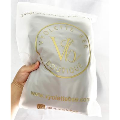 China BIODEGRADABLE Customized Frosted Zipper Bag Clothes Plastic Bag for sale