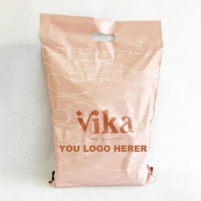 China Hot Selling Poly Logo Ads Handle Hot Custom Pink Waterproof Wrapping Envelope Self Adhesive POLY Eco Friendly Biodegradable for sale