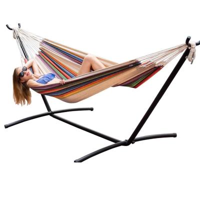 China Wholesale Modern Brazil Best High Quality With Custom Logo And Double Size Large Hammock With Stand for sale