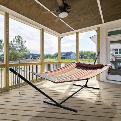 China Modern Double 2 Person Hammock Bed with Quilted Fabric Pad Hardwood Spreader Bar Hammock for Patio, Yard, Porch for sale