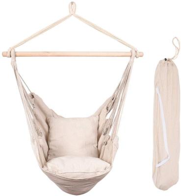 China Durable Hot Selling Cotton Hammock Hanging Chair With Wooden Stick For Indoor&Outdoor for sale