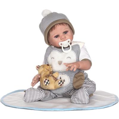 China Realistic Reborn Baby Dolls Soft Silicone Toy Lifelike 50cm Cute Washable Doll For Sale for sale