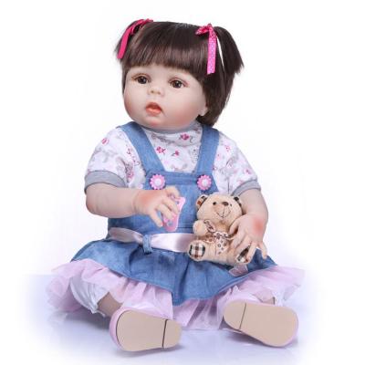 China Hot Selling Vinyl Soft Realistic Lifelike Silicone Washable Cute Soft Dolls Newborn Reborn Baby - Doll For Kids for sale