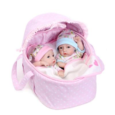 China Wholesale Cute Real Twins Reborn Dolls Realistic Newborn Babies Washable 28cm Baby Toys for sale