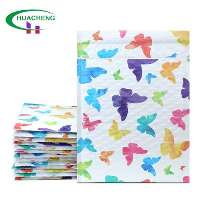 China 4*8inch Small Mailing Bag Custom Printed Butterfly Bubble Mailers Padded Mailing Envelopes For Shipping Cosmetics Paintings for sale