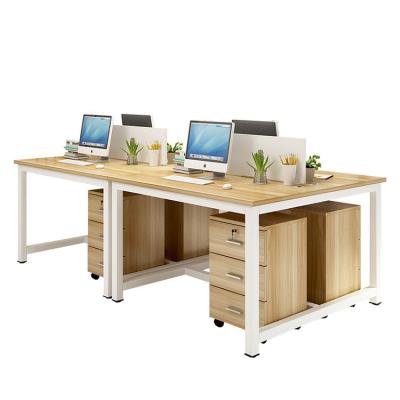 China Expandable Modern Minimalist Staff Office Multi-Person Combination Workstation Card Base Computer Desk for sale