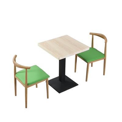 China Contemporary wholesale cafe restaurant furniture one table and two chairs set simple and fashionable restaurant table and chair set for sale