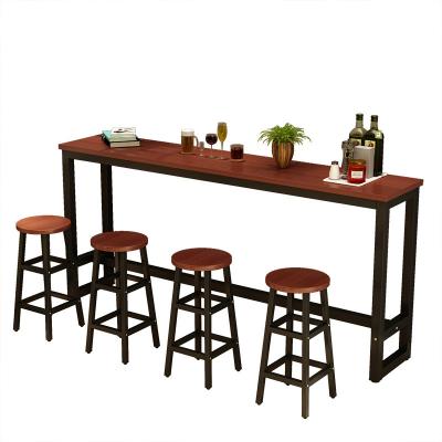 China Modern bar table and chairs for bar against wall of high-footed home milk tea shop for sale