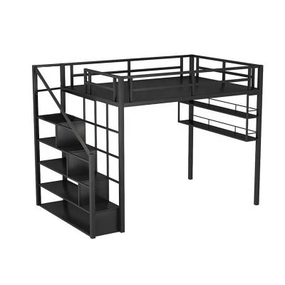 China Modern loft, multi-functional small dormitory, second iron frame floor bed, high bed for sale