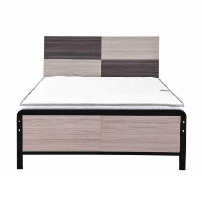 China (Others) Metal Bed Frame Slat Headboard Adjustable Heavy Duty Upholstered Wooden Double Bed Designs for sale