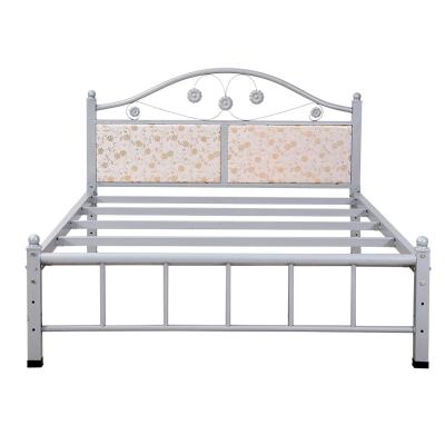 China (Other) Double Structure Metal Frame Beds College Furniture Iron Simple Design Adjustable Strong Bed For Rental for sale