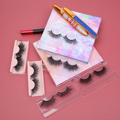 China Wholesale Thick False Mink Eyelash Private Label Hand made 100% 3d natural 3d false eyelashes silk eyelash for sale