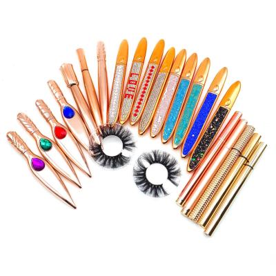 China Waterproof 2021 Most Popular High Quality Liquid Adhesive Eyeliner Pen With Private Label Packing Tape Wick for sale