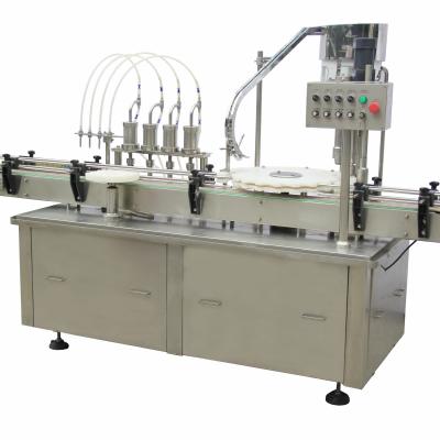 China Automatic Food Milk Water Bottle Glass Plastic Eye Drops Olive Oil Filling and Cap-screwing Machine for sale