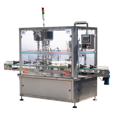 China Automatic Food Liquid Filling Machine With Bottle Filling Two Head Capping And Labeling Machine for sale