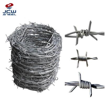 China Protection Performance 25kg Galvanized Barbed Wire Price Per Kg Per Roll for sale