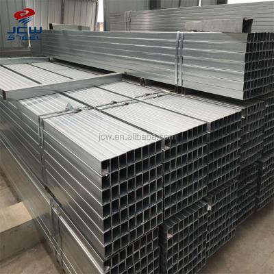 China Structure Pipe Cavity Tubes / GI Coated Hot Dip Thin Zinc Barrier Wall Q235 Galvanized Square Rectangular Steel Pipe for sale