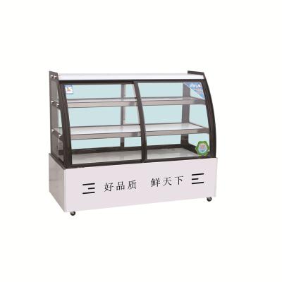 China Bakery display cake refrigerated cabinet cake showcase Straight cold and it's curved for sale