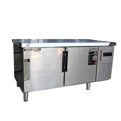 China Commercial Showcase Vegetable And Fruit Deep Display Fridge Freezer Commercial Counter Prep Work Table Refrigerator for sale