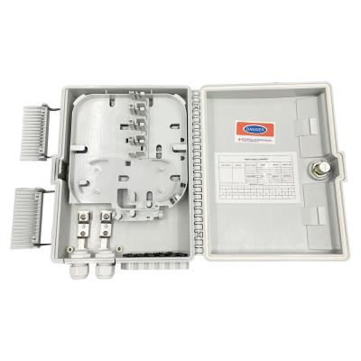 China White FTTH FTTX FTTH High Reliability ABS Distribution Box 12 Core NAP Terminal Equipment For FTTX Outdoor Use Wall Mounted for sale