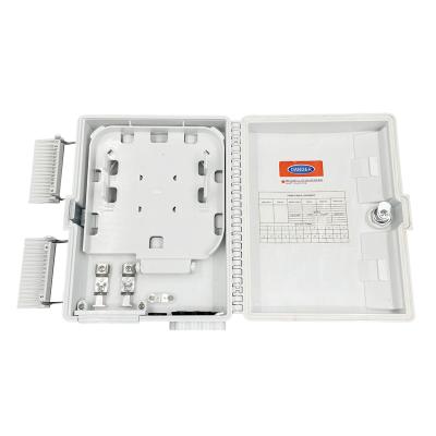 China White Waterproof FTTH FTTX ODB 8 Core ABS IP65 FTTH Fiber Optic Distribution Terminal Box White With 1/8 SC/APC LGX Splitter For Wall Mount for sale