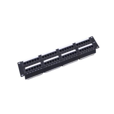 China With 1U 19 Bar Rack Mount Cat6 Cat5 UTP RJ45 48port Network Rear Patch Panel With 110 IDC Back Bar for sale