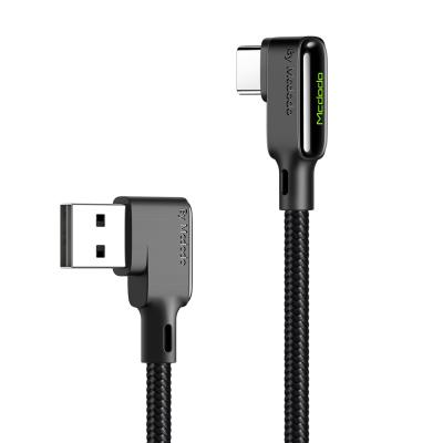 China Mcdodo 90 Degree 3A USB Fast Charging MP3/MP4 Player Type C Data Cable For Samsung/Huawei/Xiaomi/OPPO for sale