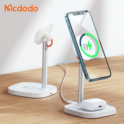 China Mcdodo Charging/Phone Stand 2 in 1 Magnetic Mobile Cell Phone Wireless Stand Desktop Phone Charger Earphone Charger Adapter Charger Stand for sale