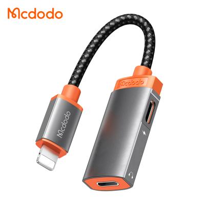 China Mcdodo Mobile Phone 2 in 1 Charging and Earphone Audio Adapter for Light ning to Dual Adapter Light ning Splitter for iPhone for sale