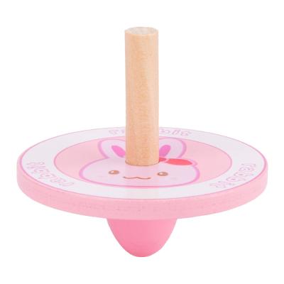 China Children's Toys Children's Wooden Gyro Compass Toy Puzzle Hand Rotate Spinning Toy Wooden Finger Animal Top Animal Retro Gyro Compass for sale