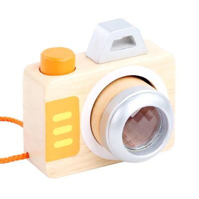 China Montessori Kaleidoscope Simulation Camera Shutter Lens Design Camera Toy For Wooden Rotating Children WW009 for sale