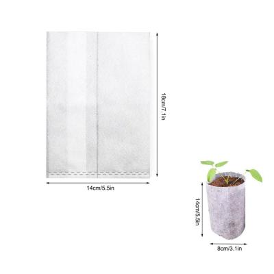 China 100Pcs UV Protection Nursery Growth Bag 2% To 3% Non - Woven Planting Bag Garden Pots Planting Gardening Bag For Improved for sale