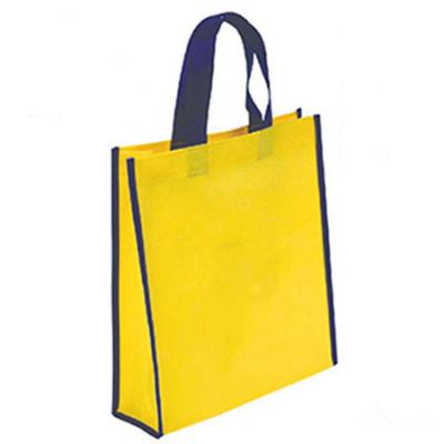 China Eco Friendly Reusable Handled PP Spunbond Woven Fabric Non Carry Show Bag Laminated Company Logo for sale